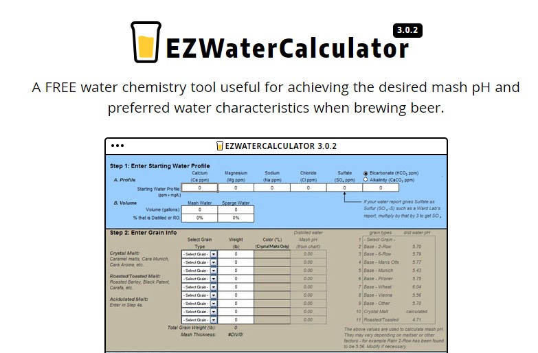 EZ Water Calculator