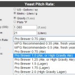 Yeast Pitch Rate