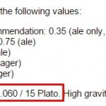 Yeast Pitch Rate Legend