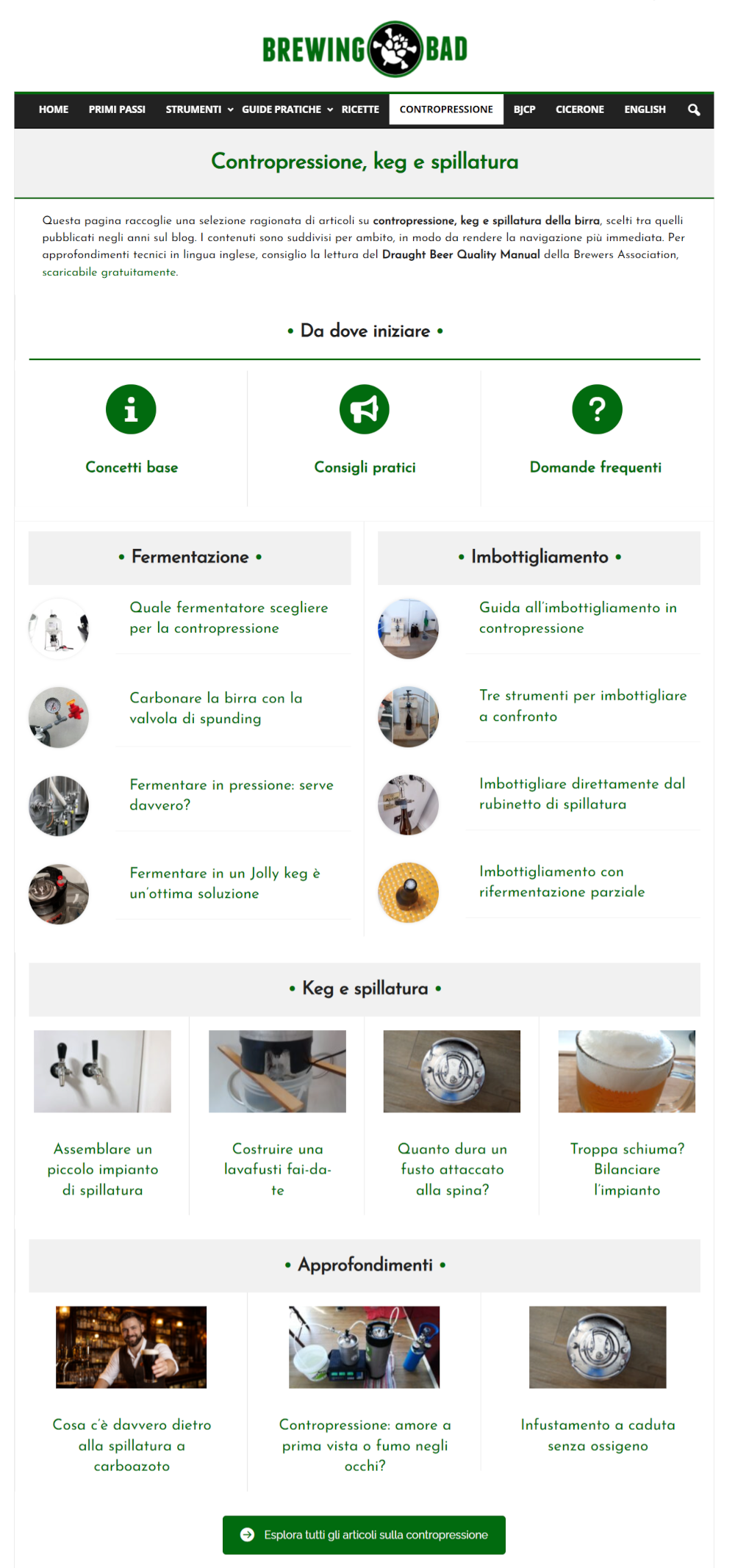 La nuova pagina di Brewing Bad dedicata alla Contropressione